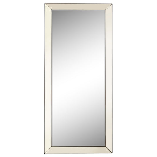 Barnett Rectangular Floor Mirror Silver