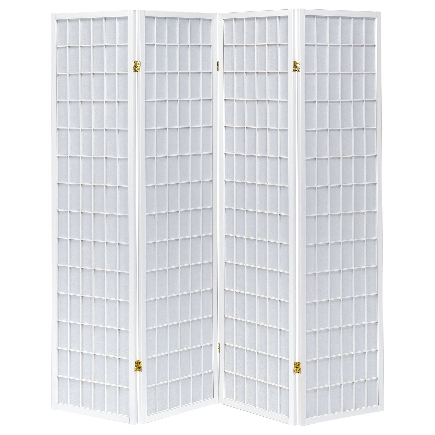 Roberto 4-panel Folding Screen White