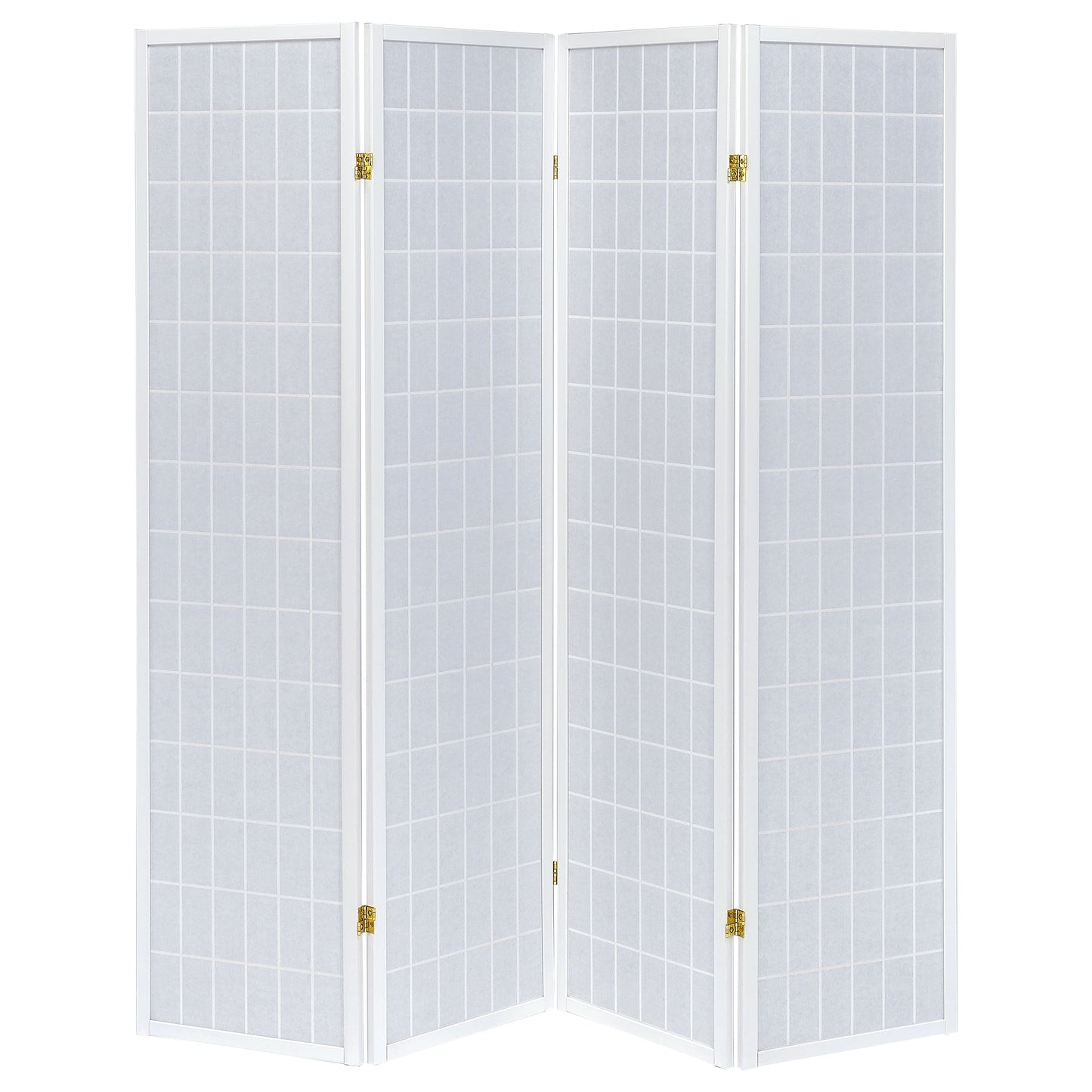 Roberto 4-panel Folding Screen White