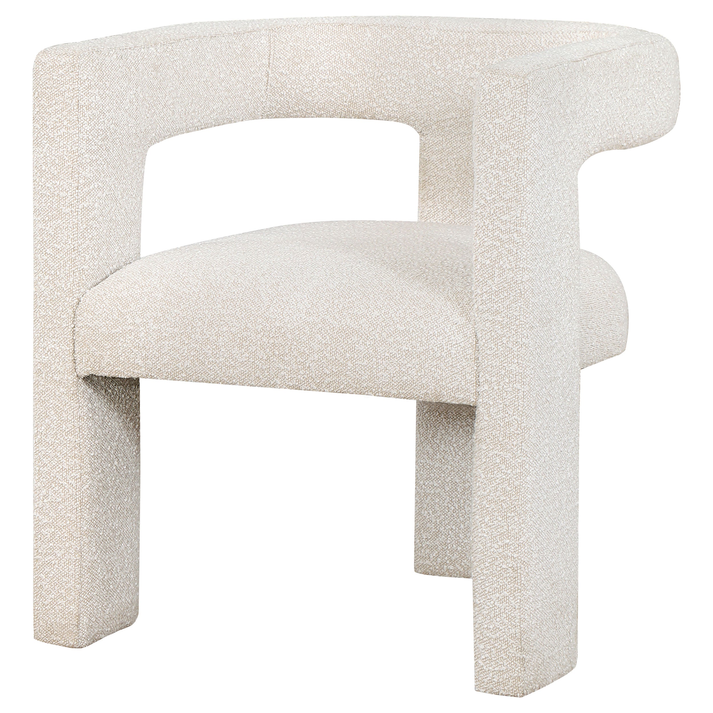 Petra Boucle Upholstered Accent Side Chair White