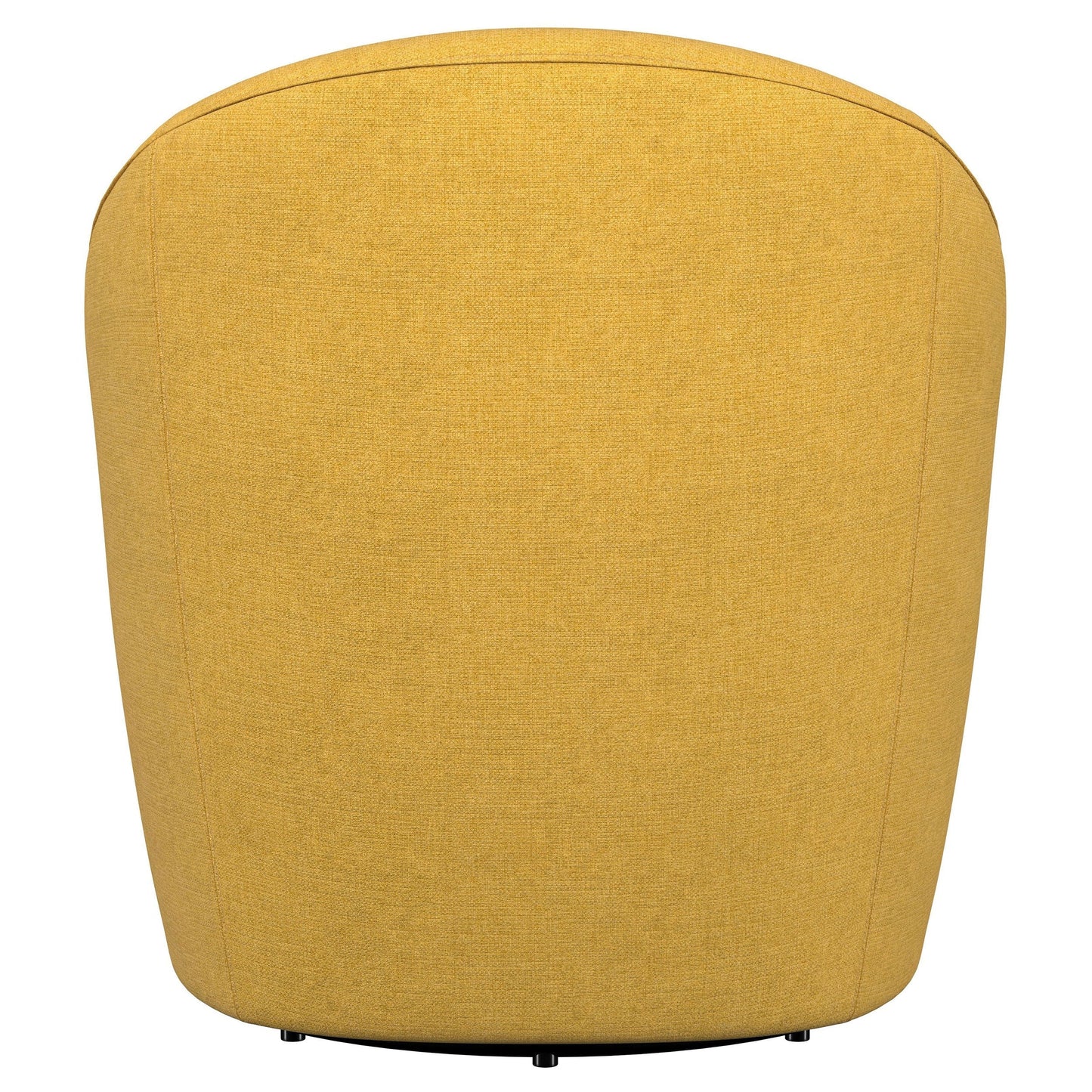 Leon Upholstered Barrel Accent Swivel Chair Mustard Yellow