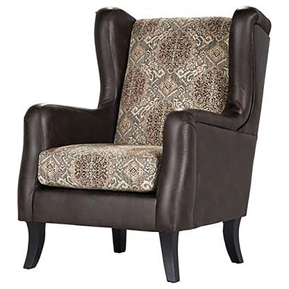 Elmbrook Upholstered Wingback Accent Club Chair Brown