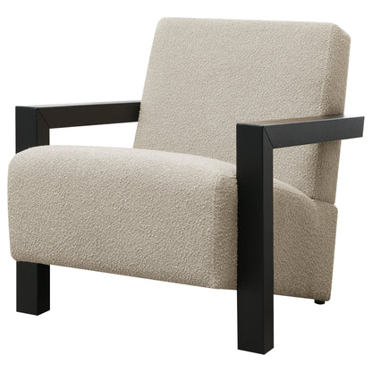 Fitzroy Boucle Upholstered Accent Arm Chair Latte