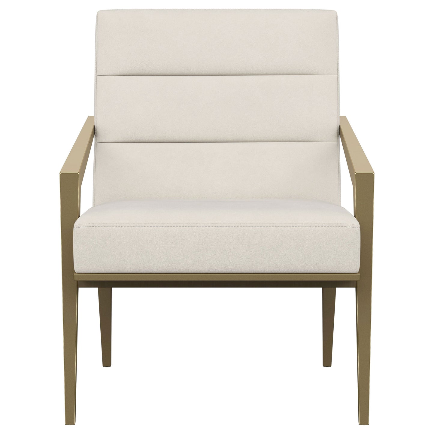 Kirra Upholstered Metal Arm Accent Chair Cream