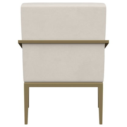 Kirra Upholstered Metal Arm Accent Chair Cream