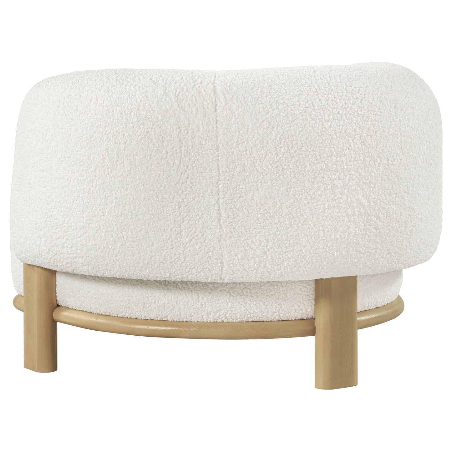 Lawler Upholstered Barrel Back Accent Chair Ivory