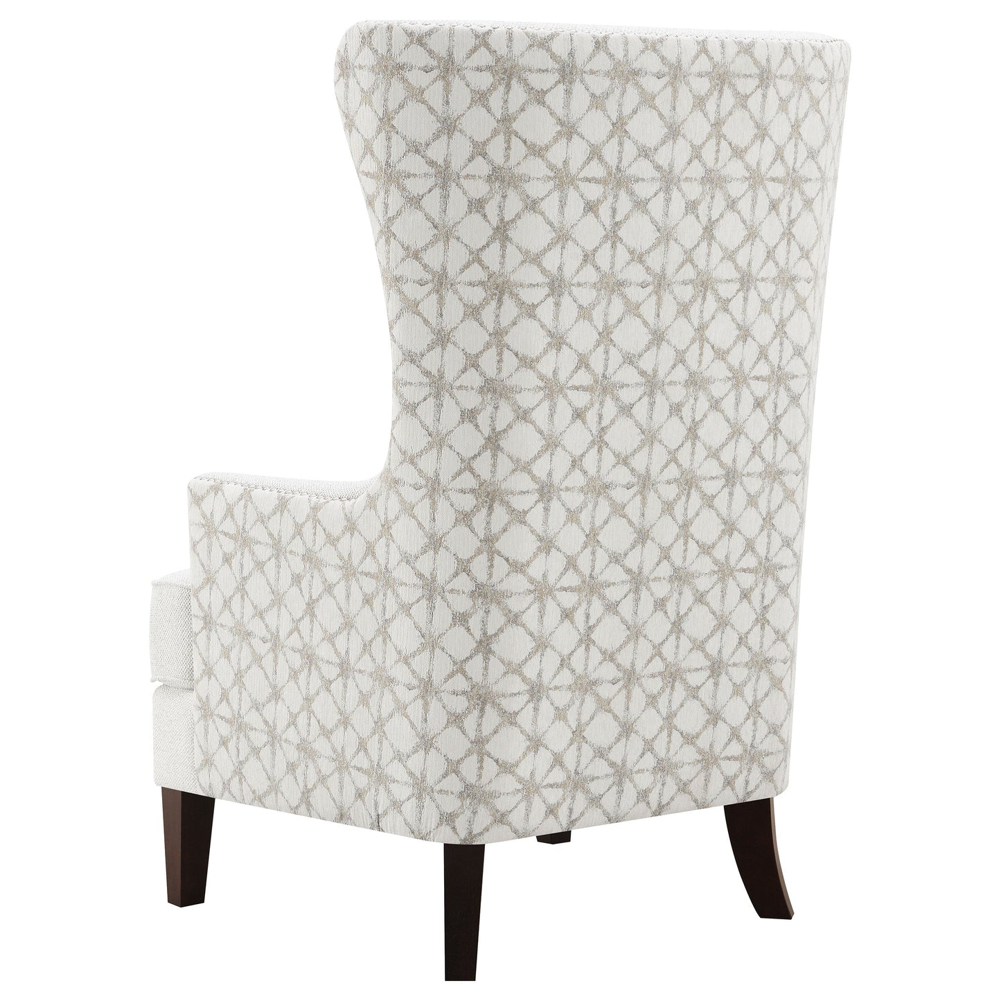 Pippin Curved Arm High Back Accent Chair Cream