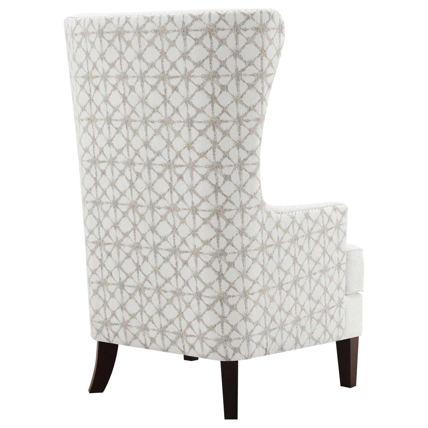 Pippin Curved Arm High Back Accent Chair Cream