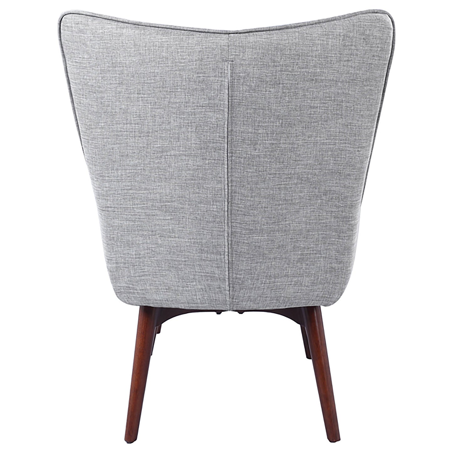 Willow Upholstered Accent Chair with Ottoman Grey and Brown