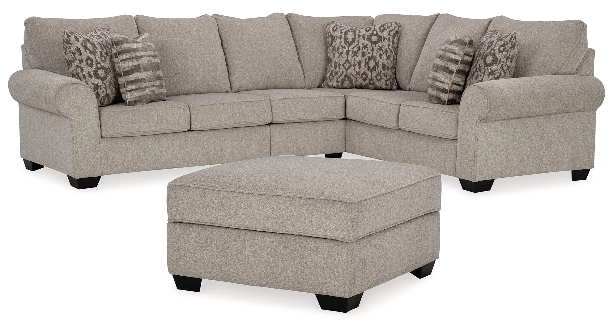 Claireah 3-Piece Sectional with Ottoman