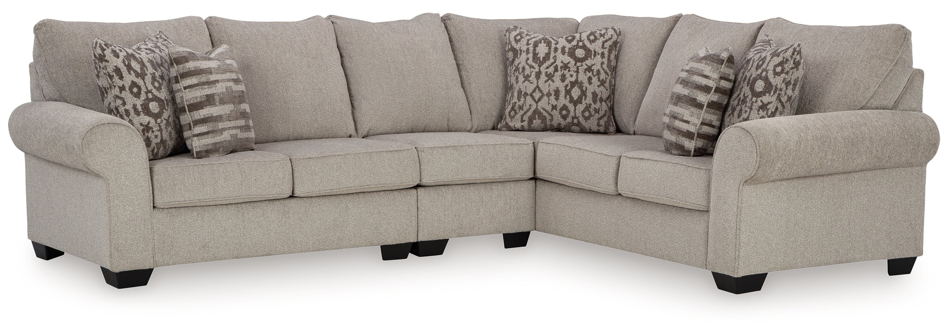 Claireah 3-Piece Sectional with Ottoman