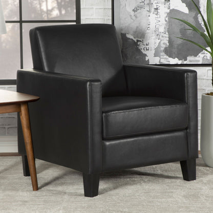 Coaster Julio Upholstered Accent Chair with Track Arms Black Default Title