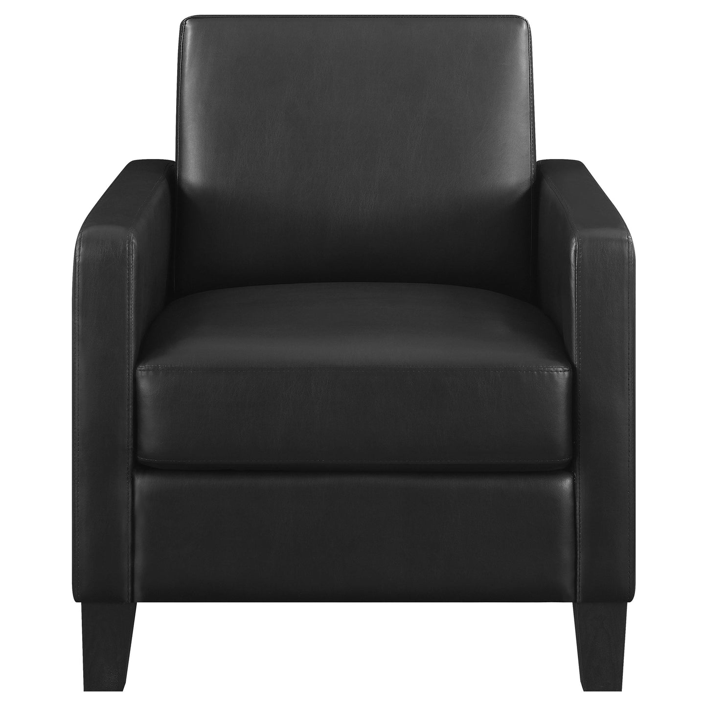 Coaster Julio Upholstered Accent Chair with Track Arms Black Default Title