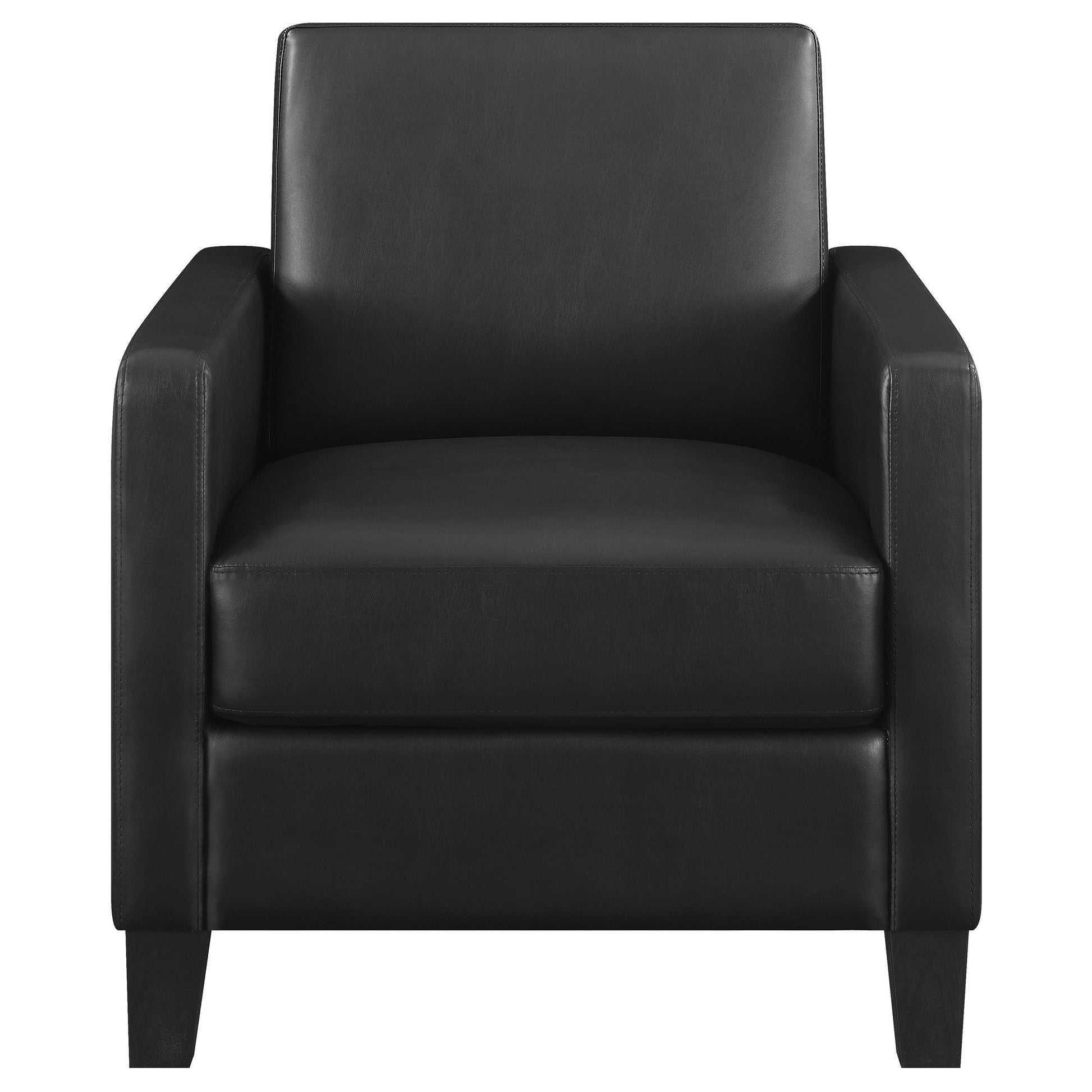 Coaster Julio Upholstered Accent Chair with Track Arms Black Default Title