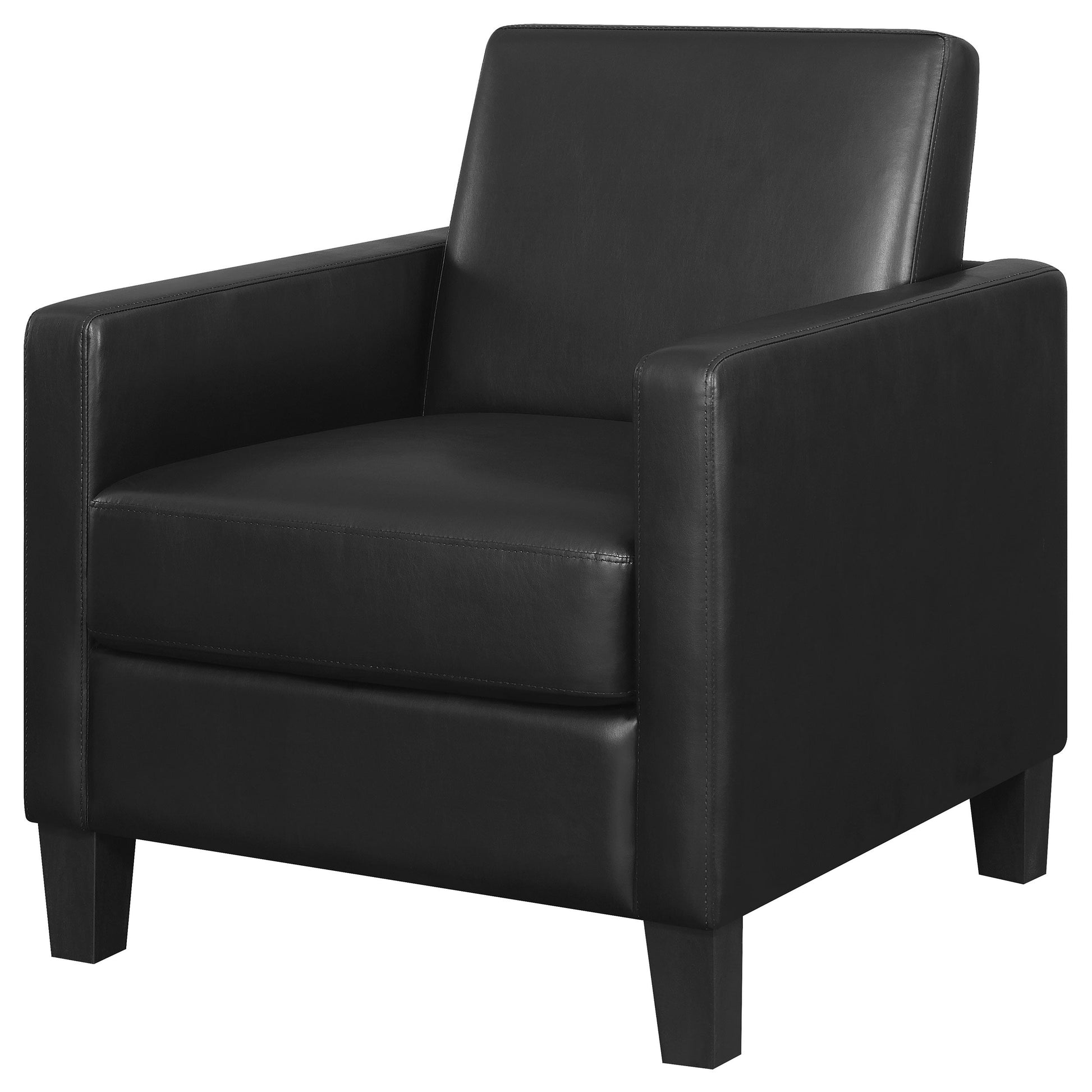 Coaster Julio Upholstered Accent Chair with Track Arms Black Default Title