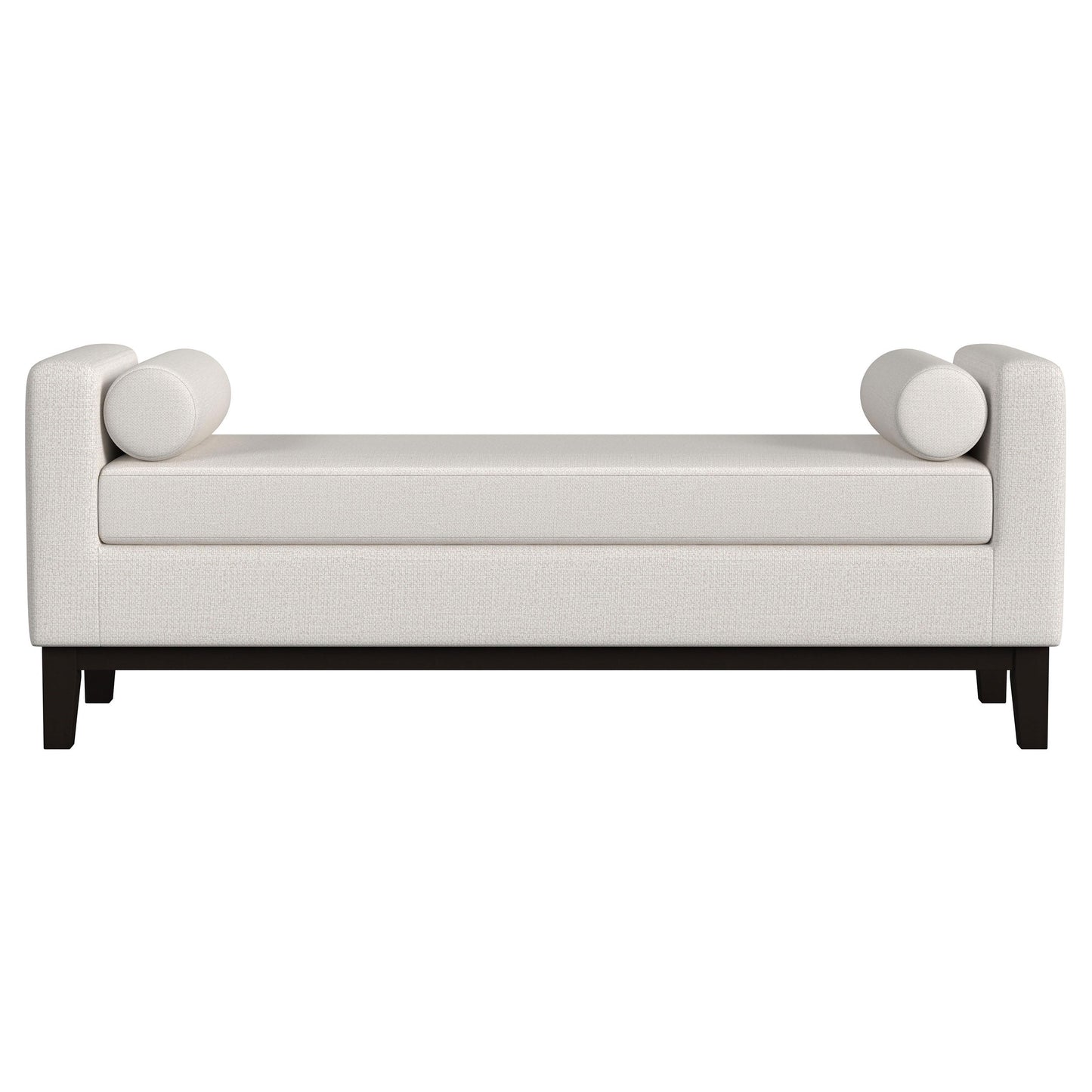 Rosie Upholstered Accent Bench with Armrests Vanilla