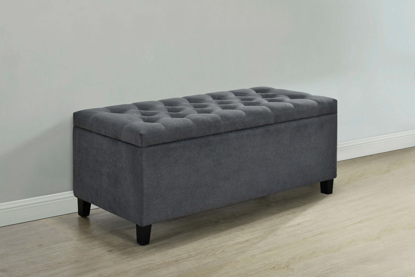 Cababi Upholstered Storage Bench Black and White