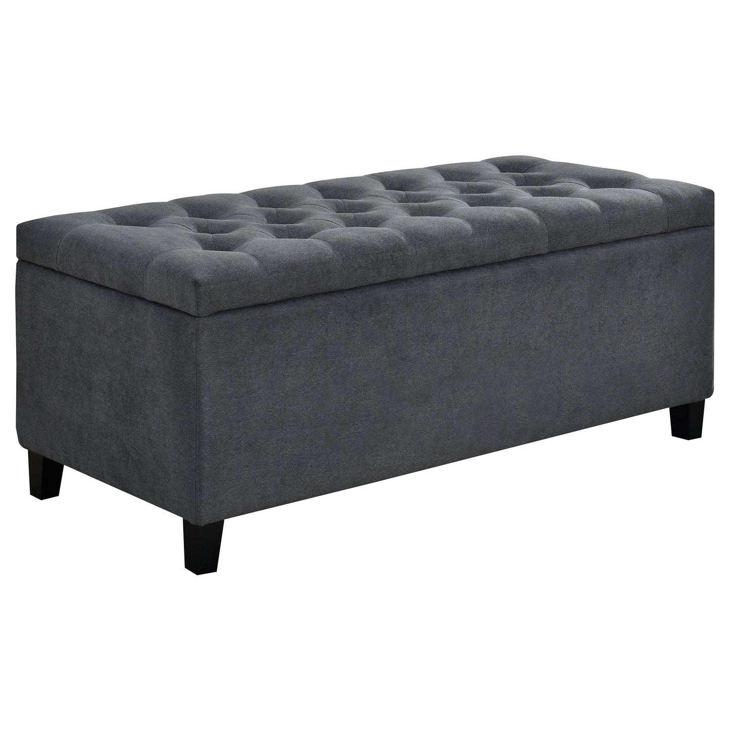 Cababi Upholstered Storage Bench Black and White