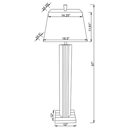 Elena 67-inch Square Tapered Mirrored Floor Lamp Brown