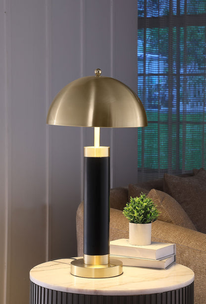 Conroe 28-inch Dome Shade Pillar Table Lamp Black (Set of 2)