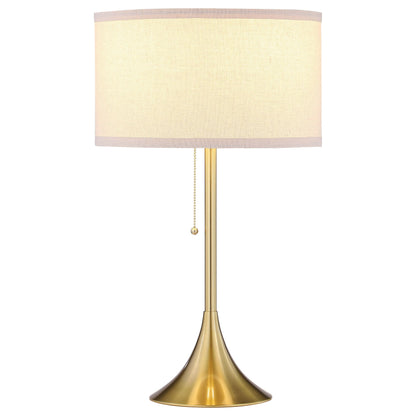 Elmira 24-inch Drum Shade Metal Table Lamp Gold