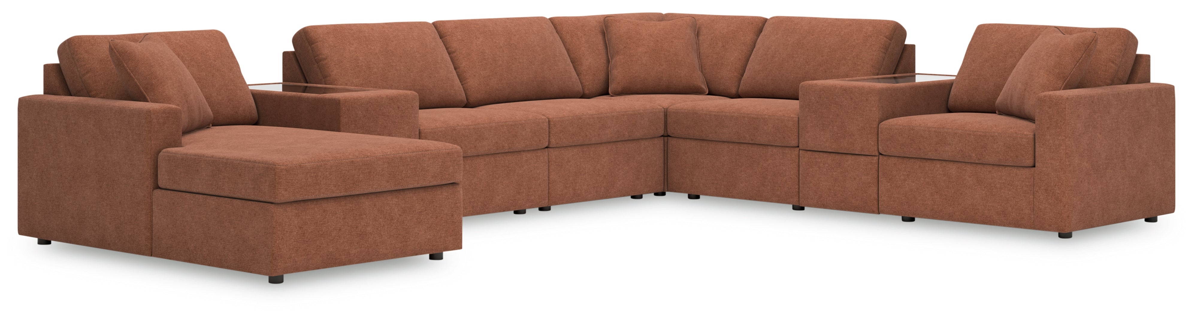 Modmax 8-Piece Sectional with Chaise and Storage Consoles