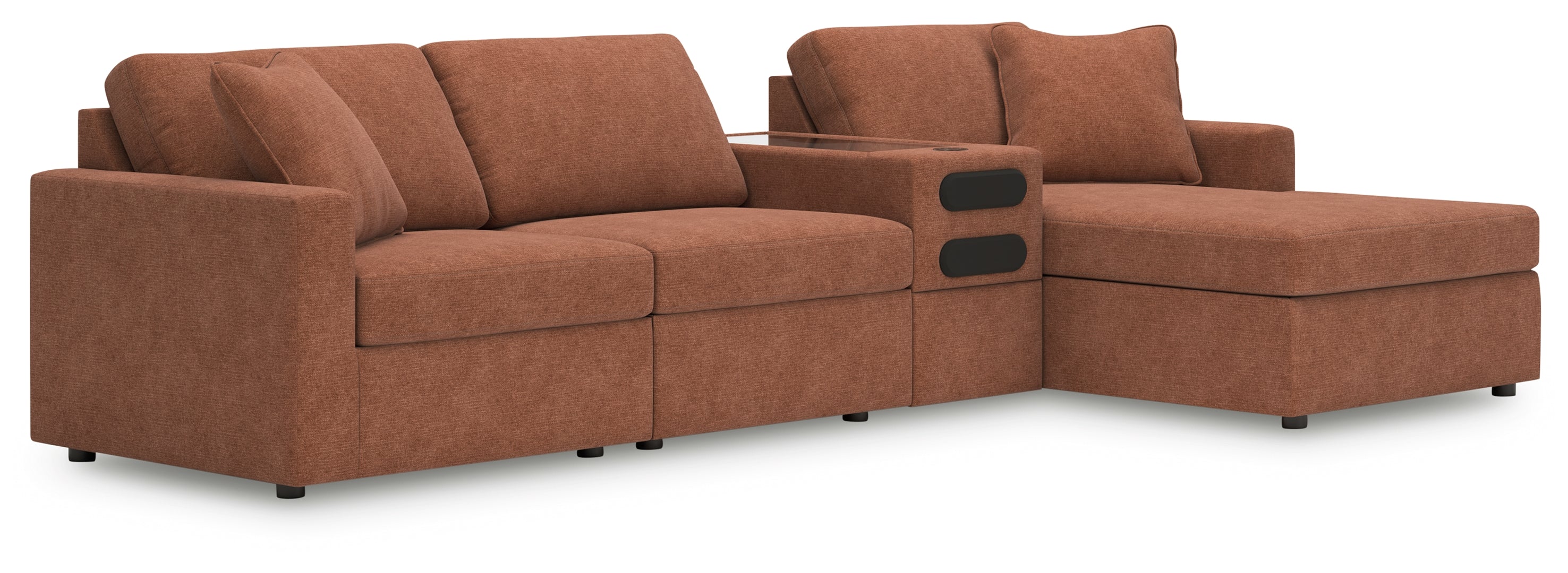 Modmax 4-Piece Sectional with Chaise and Audio Console