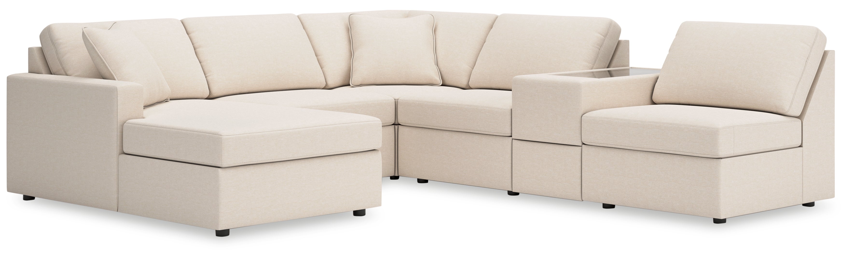 Modmax 6-Piece Sectional with Chaise and Storage Console