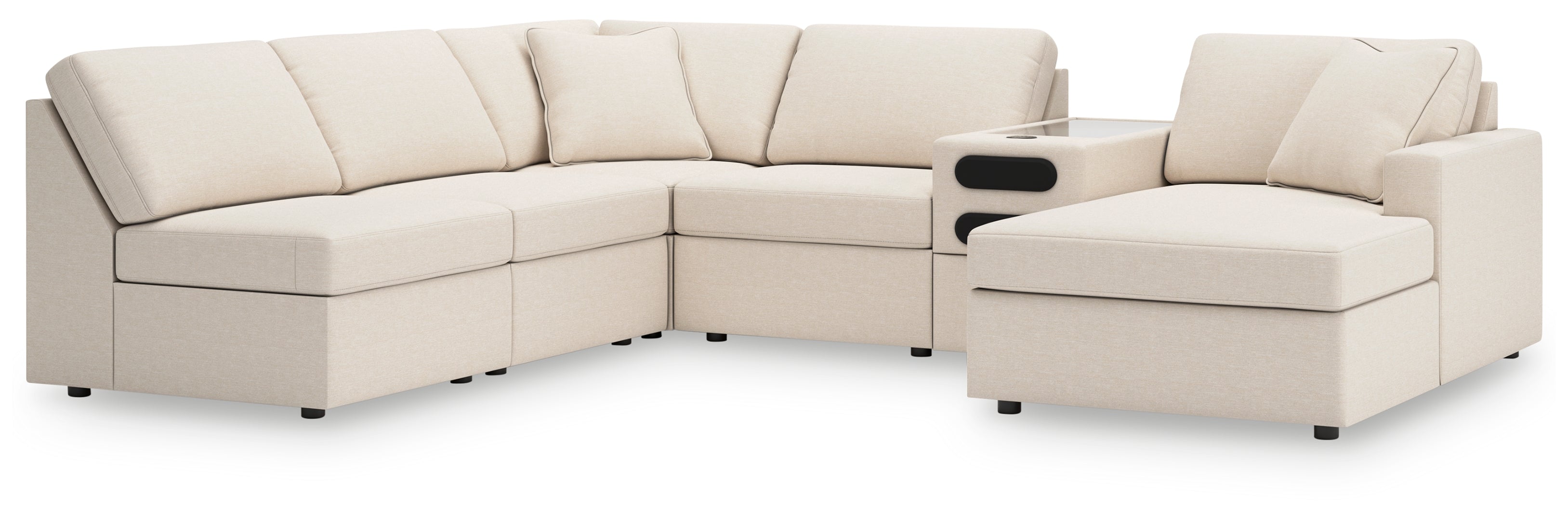 Modmax 6-Piece Sectional with Chaise and Audio Console