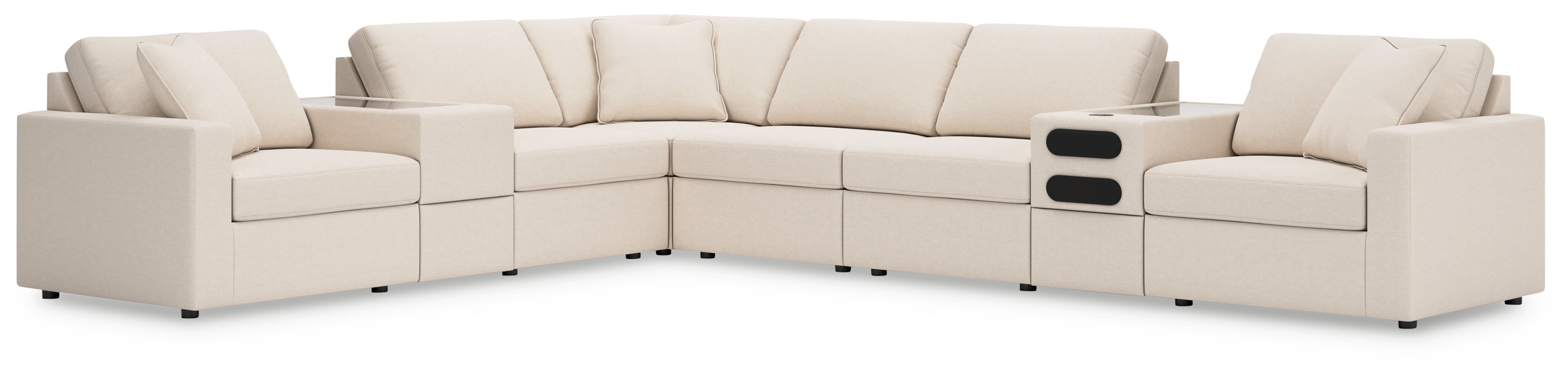 Modmax 8-Piece Sectional with Audio and Storage Consoles