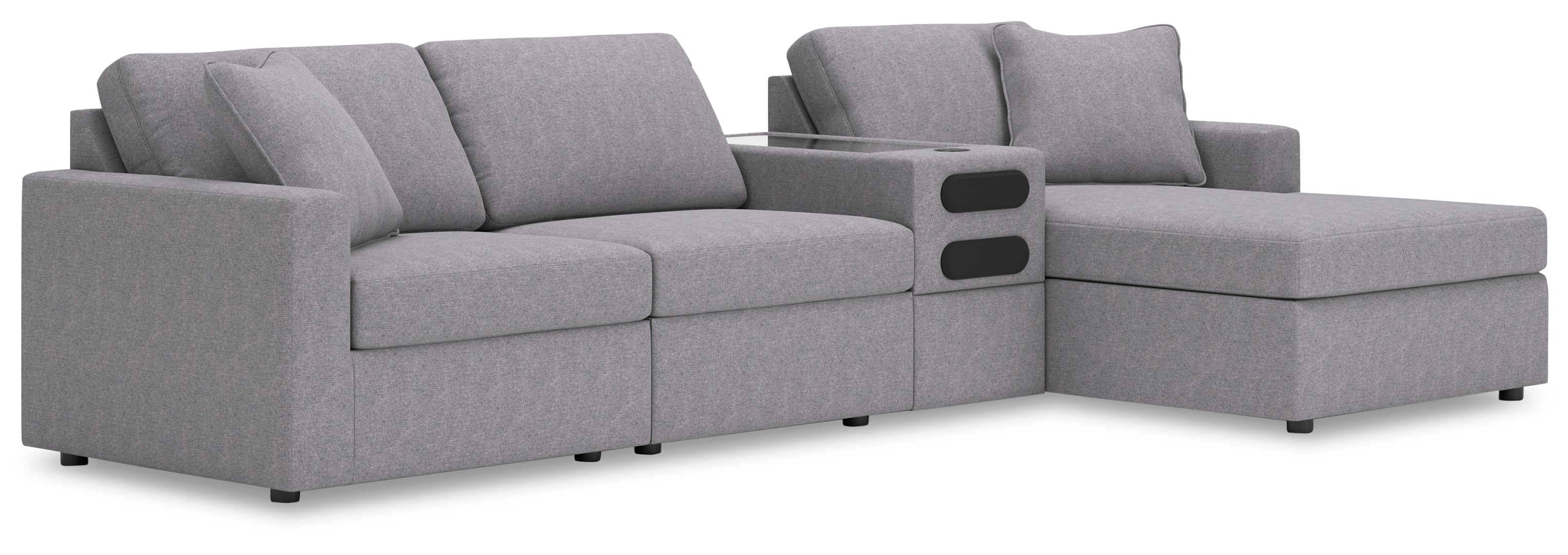 Modmax 4-Piece Sectional with Chaise and Audio Console