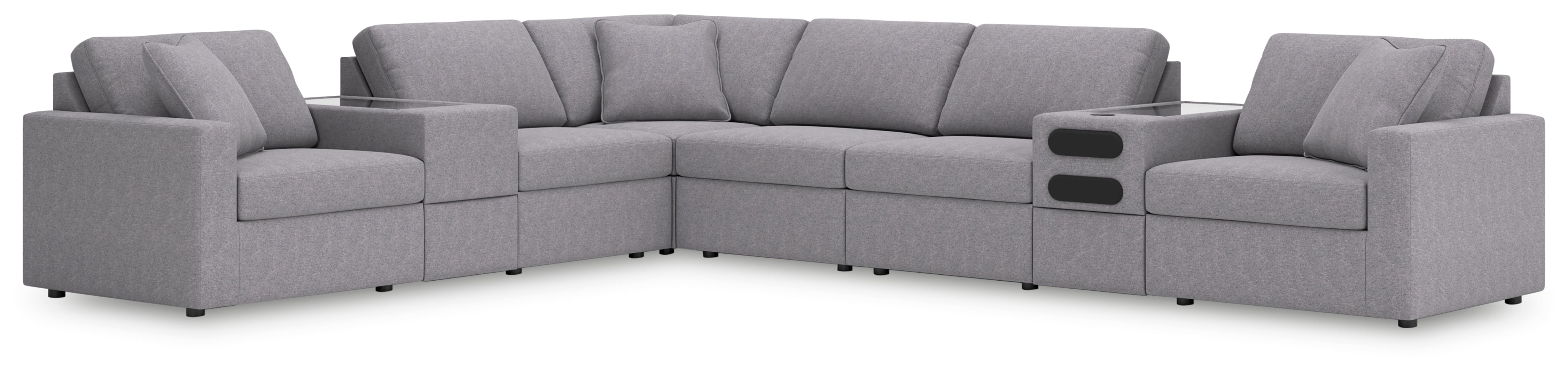 Modmax 8-Piece Sectional with Audio and Storage Consoles