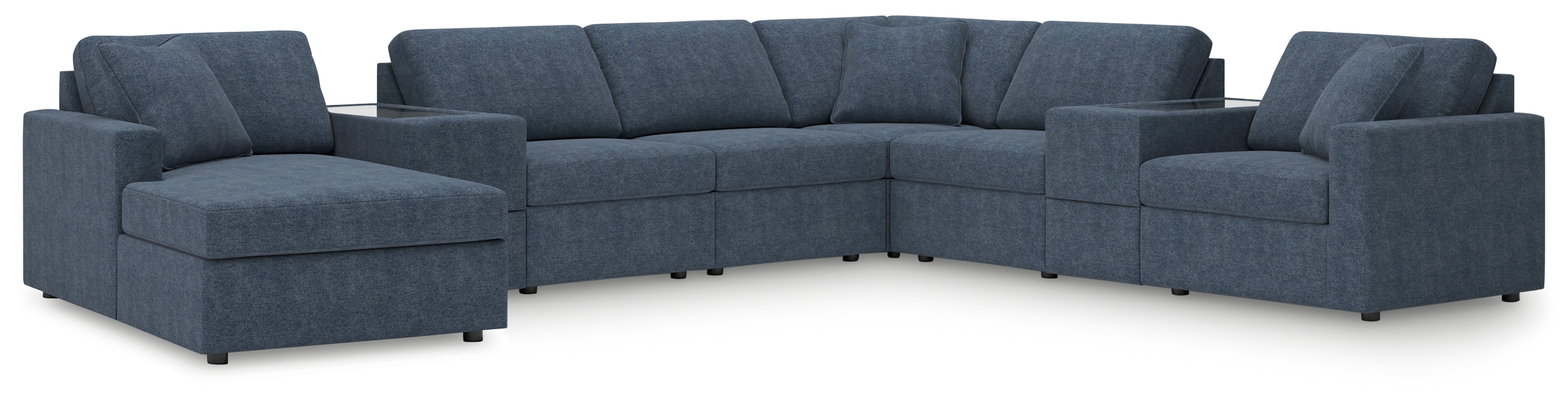 Modmax 8-Piece Sectional with Chaise and Storage Consoles