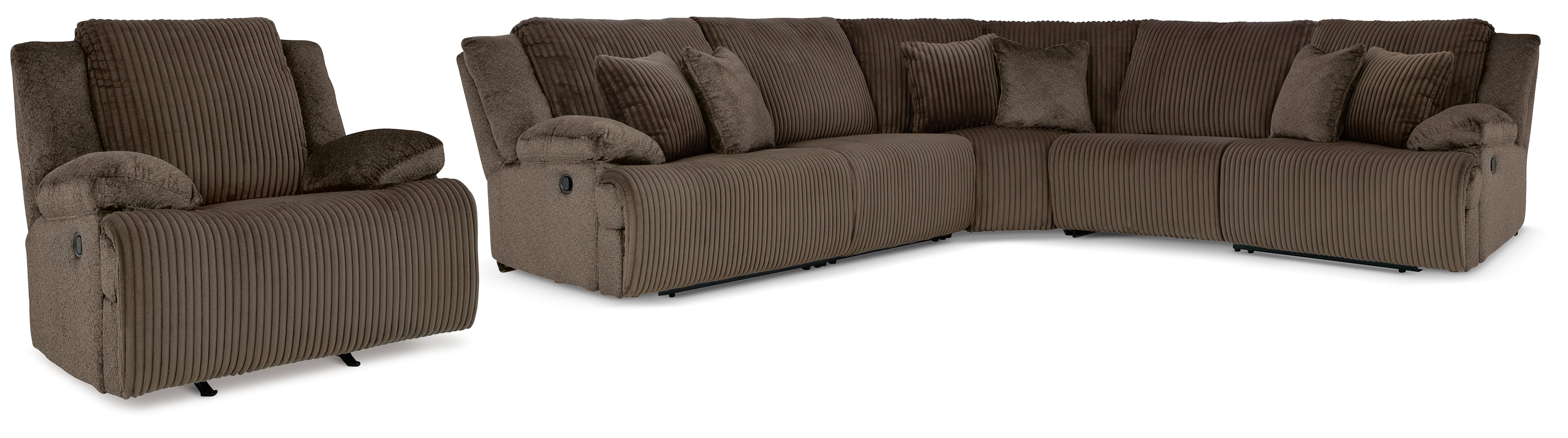 Top Tier 5-Piece Sectional with Recliner