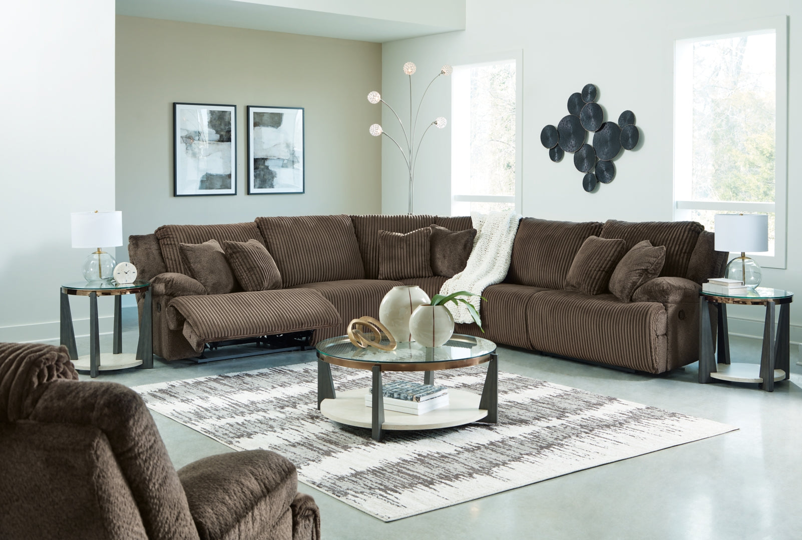 Top Tier 6-Piece Reclining Sectional with Chaise