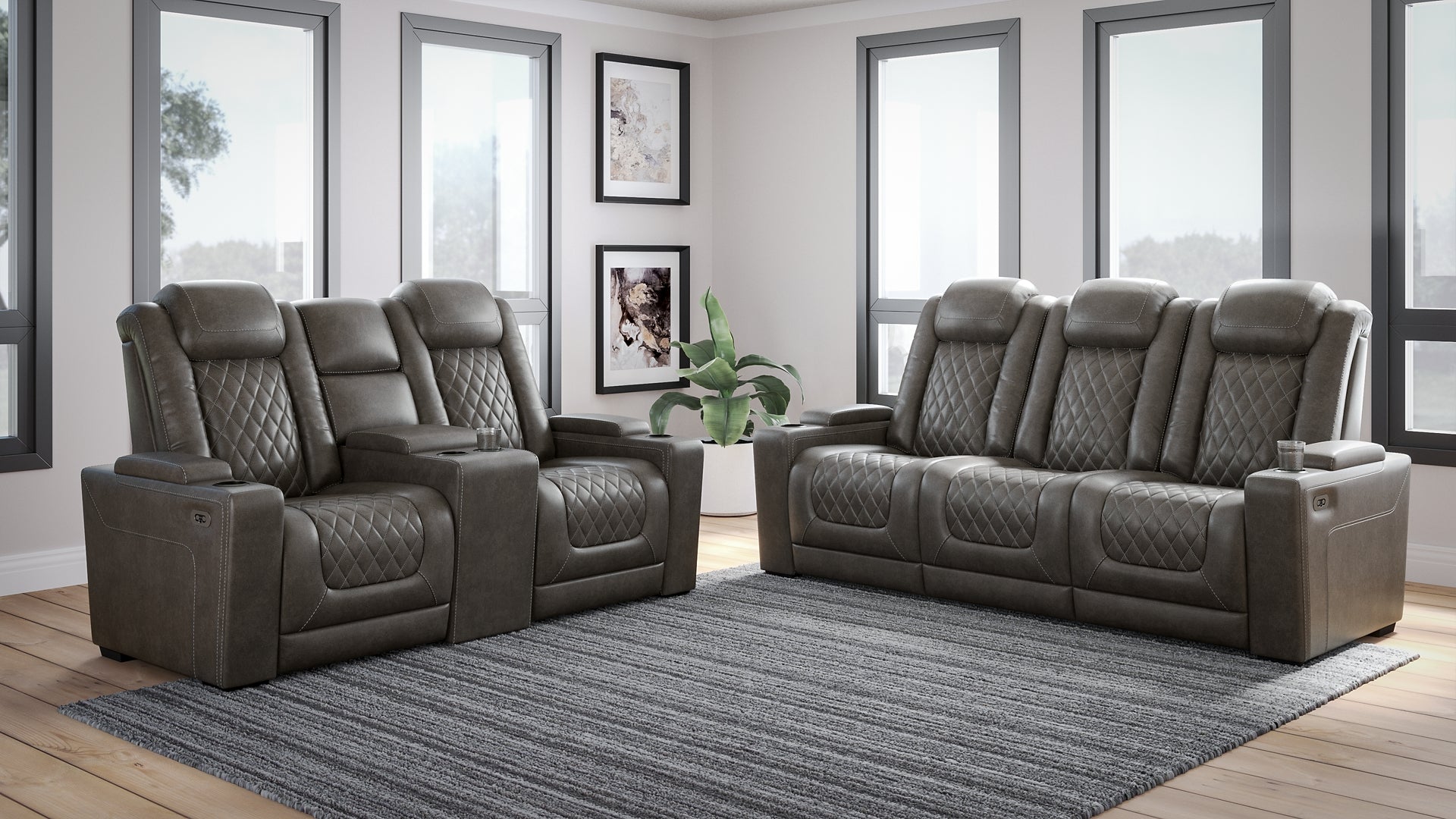 HyllMont Sofa, Loveseat and Recliner