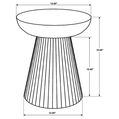 Aureo Round Solid Wood Accent Side Table Wild Honey