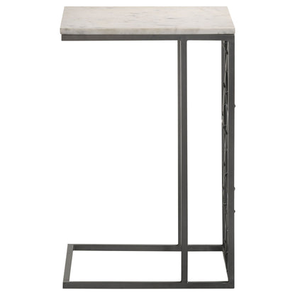 Angeliki Accent Table with Marble Top White