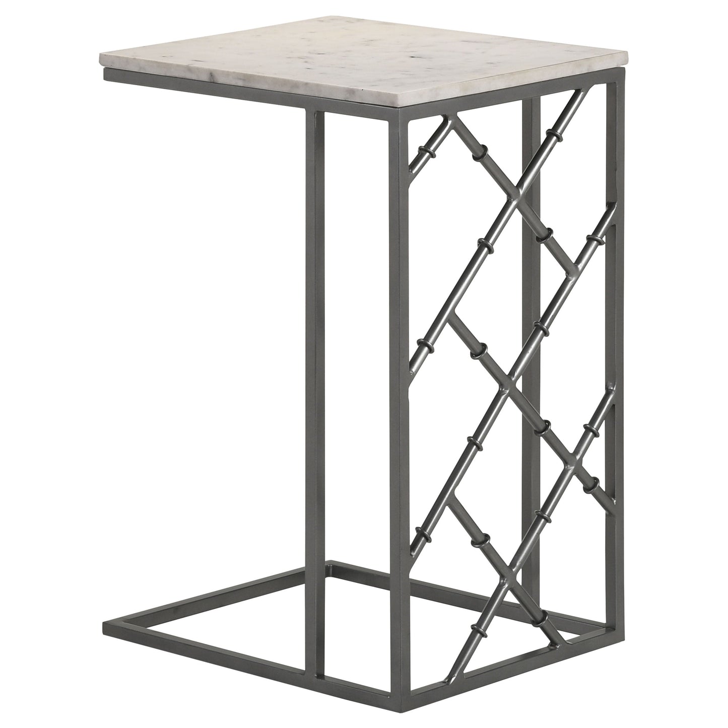 Angeliki Accent Table with Marble Top White