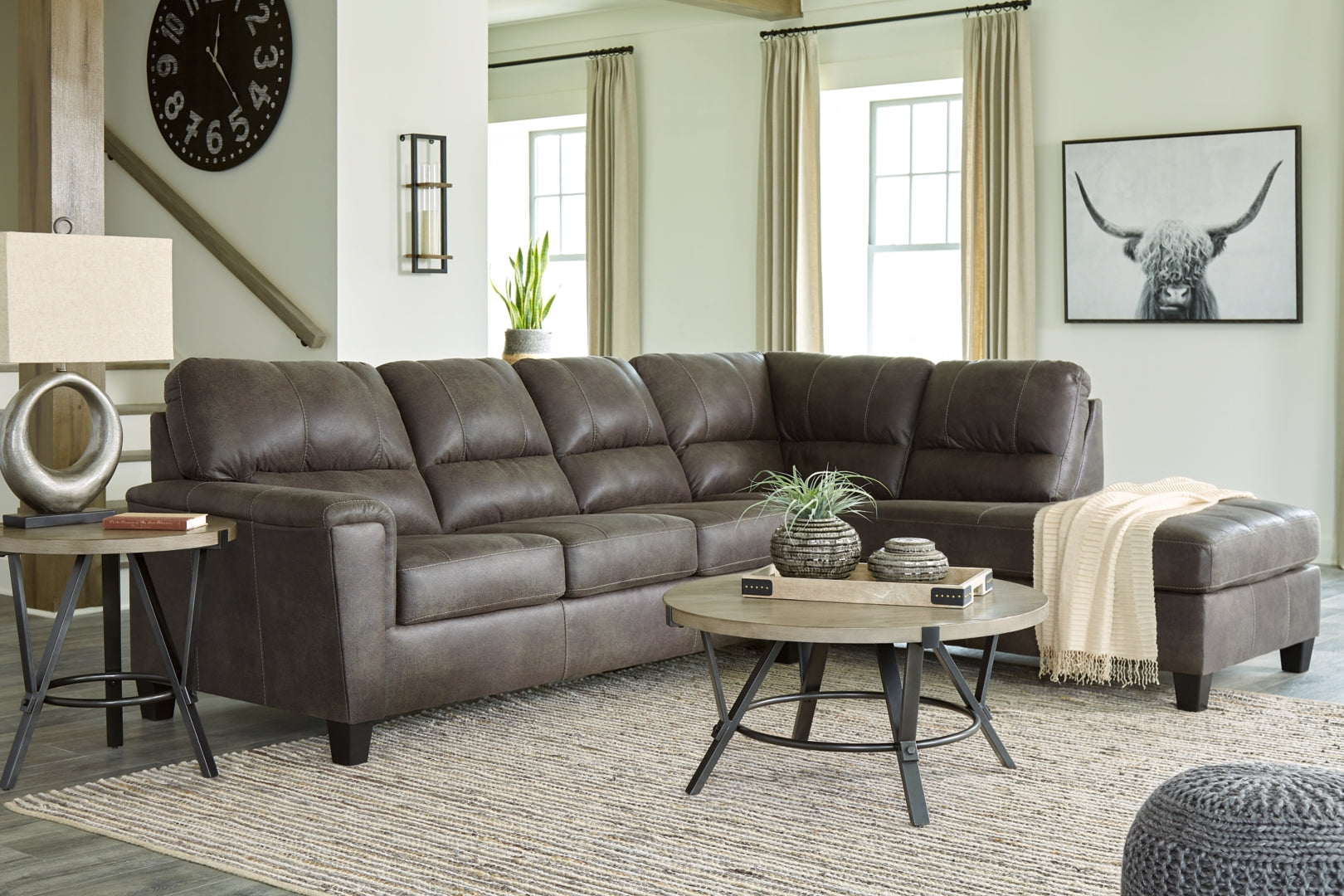 Navi 2-Piece Sectional with Ottoman