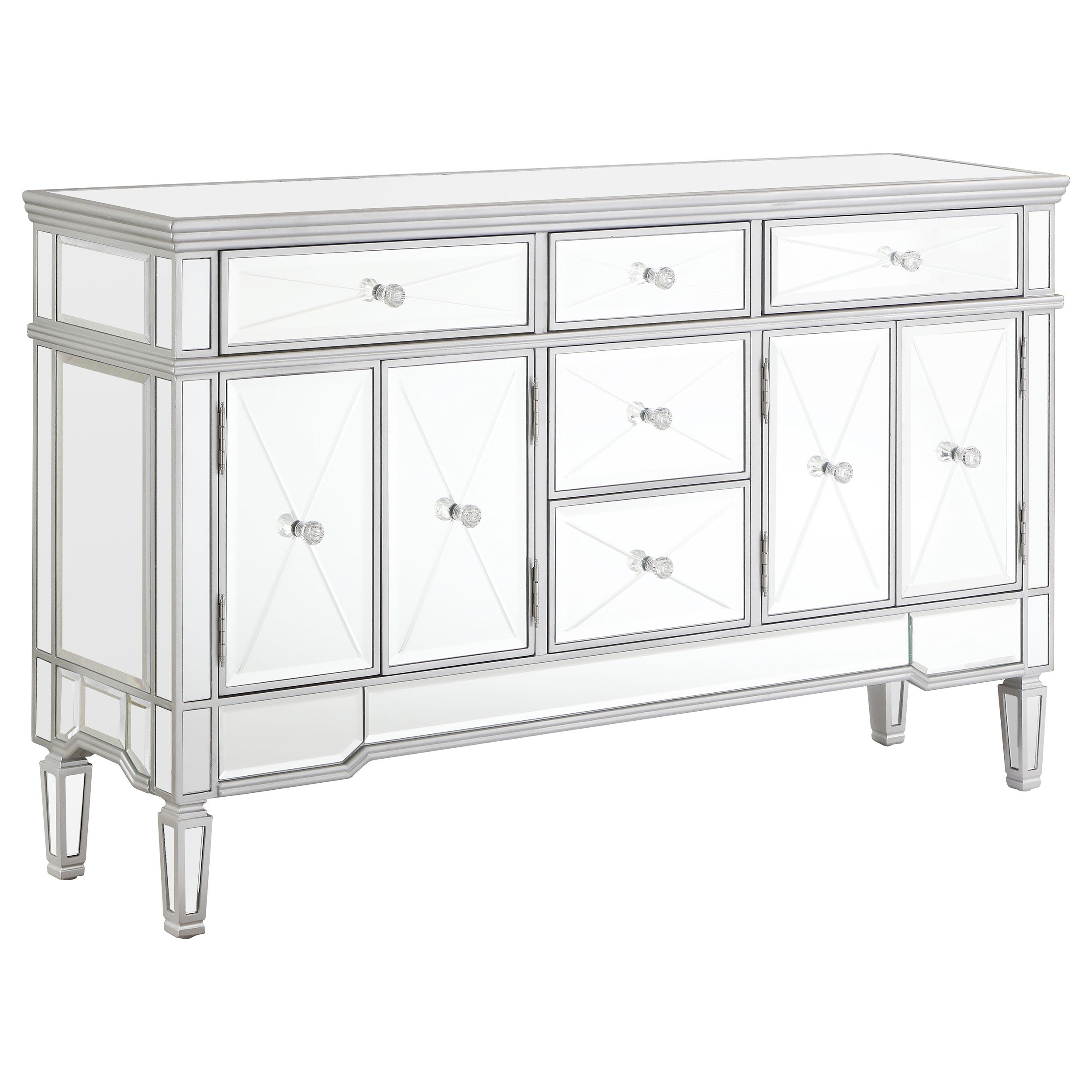 Duchess 5-drawer Accent Cabinet Silver