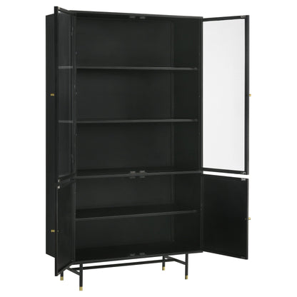 Santiago Rectangular 4-door Cabinet Matte Black