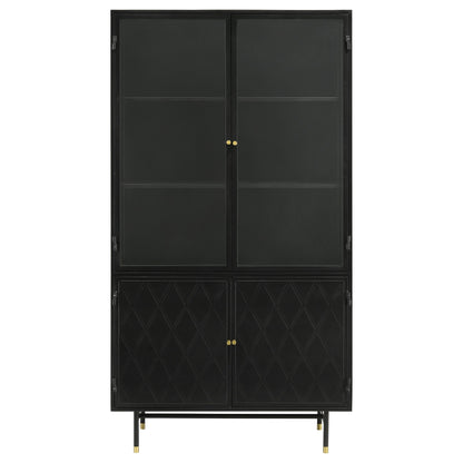 Santiago Rectangular 4-door Cabinet Matte Black