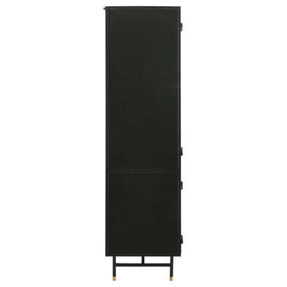 Santiago Rectangular 4-door Cabinet Matte Black