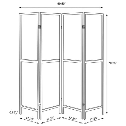 Mattison 4-Panel Room Divider Folding Shoji Screen Natural