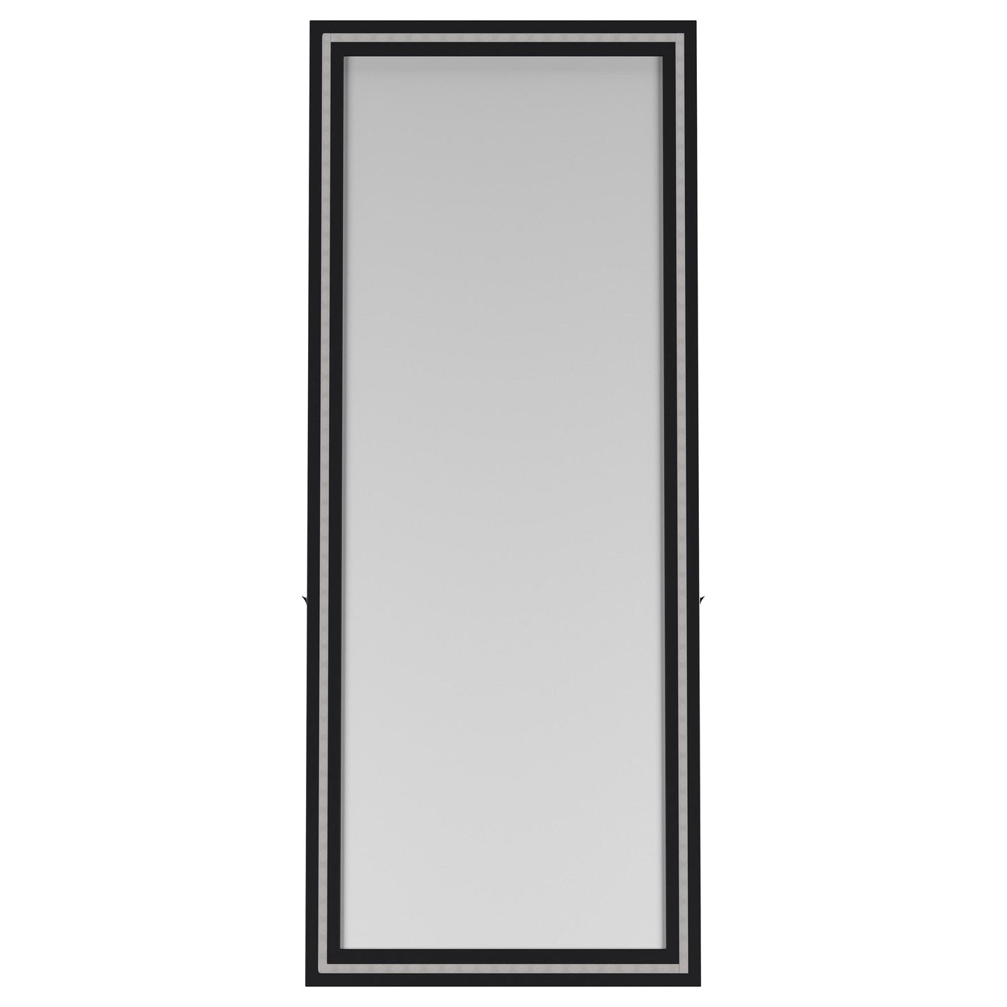 Windrose 28 x 67 Inch Tempered LED Standing Mirror Black