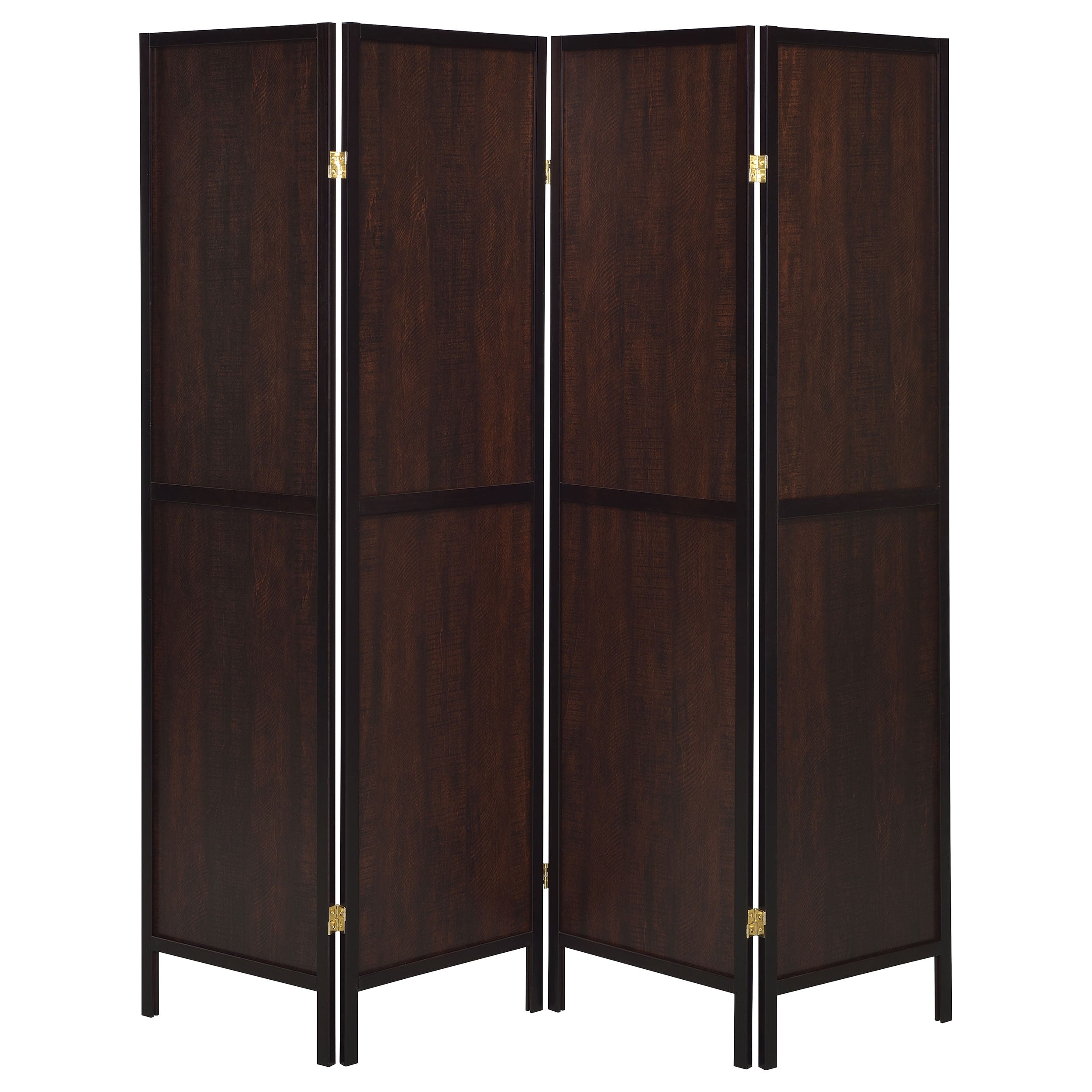 Deepika 4-panel Folding Screen Tobacco and Cappuccino