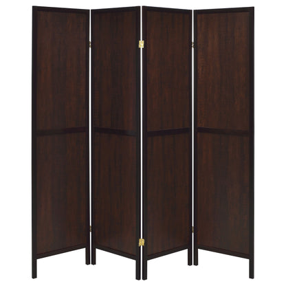 Deepika 4-panel Folding Screen Tobacco and Cappuccino