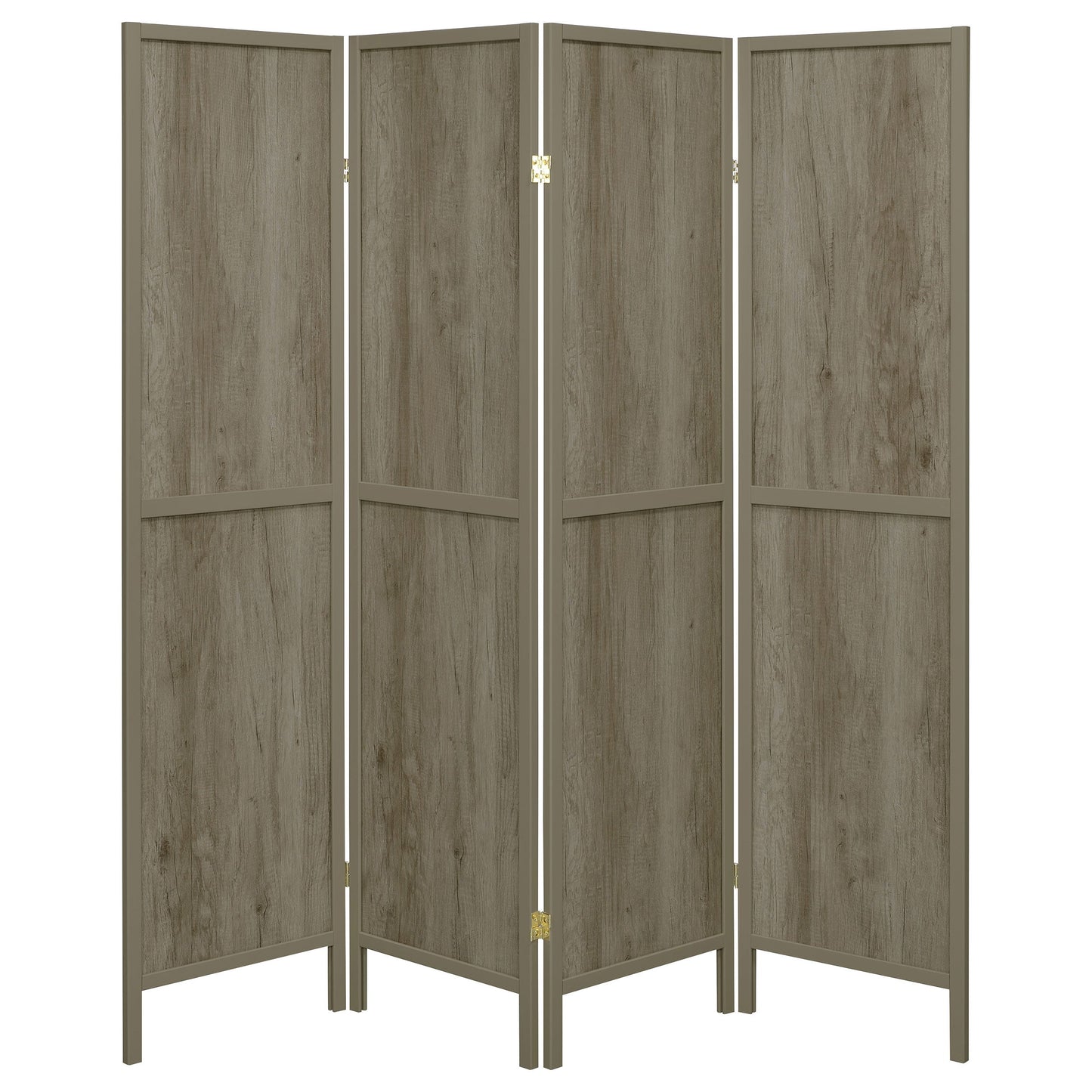 Deepika 4-panel Folding Screen Grey Driftwood