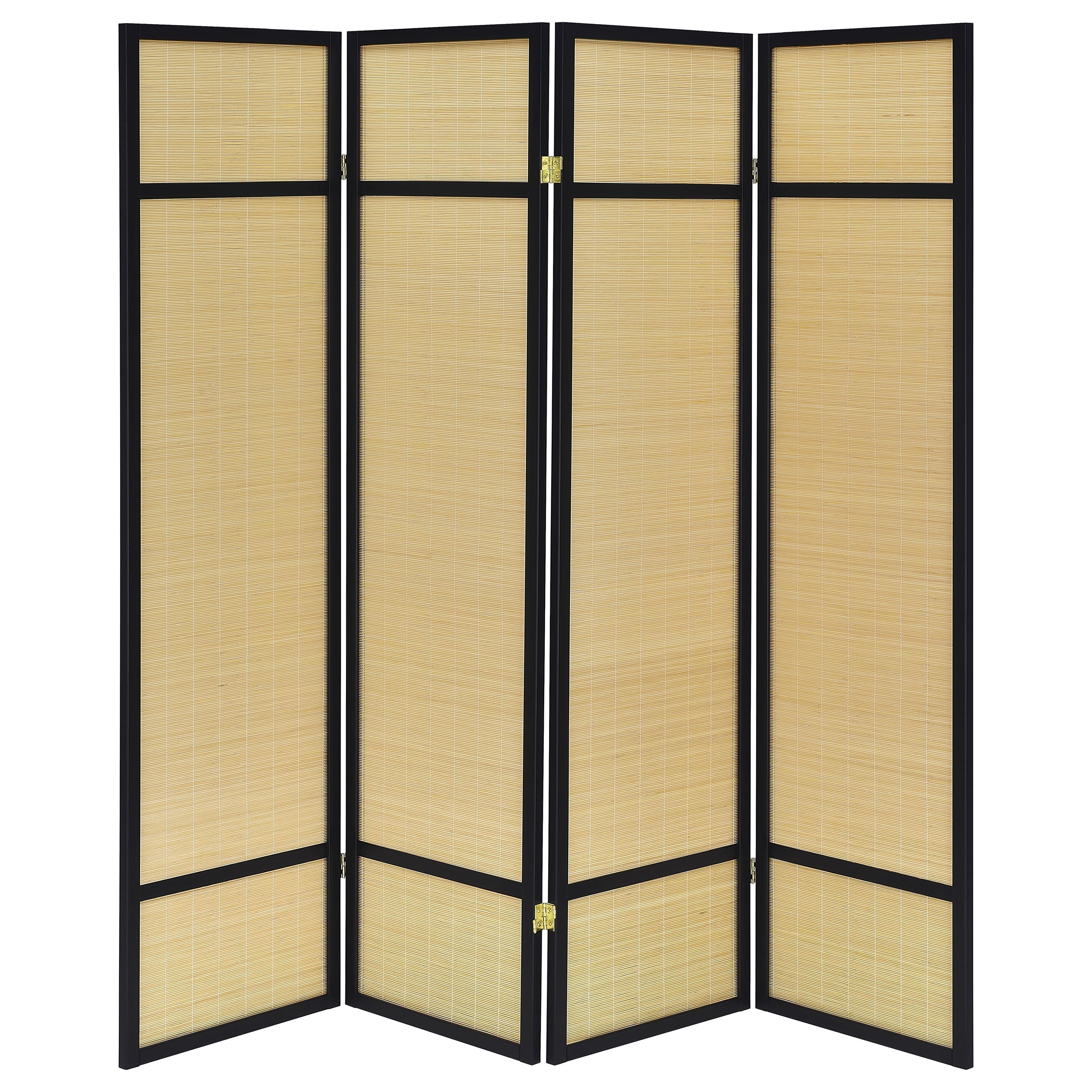 Pearce 4-panel Bamboo Room Divider Folding Screen Natural